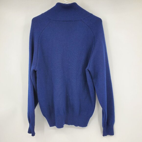 Vintage Hysport Australia International Pure New Wool Blue Zip Up Sweater 20 - Picture 5 of 16